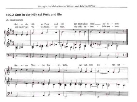 Notenbeispiel Gott in der Höh